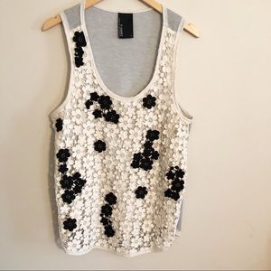 Anthropologie | Dolan Shadow Bloom Tank- Sz L